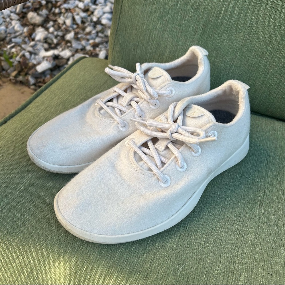 allbirds white wool runners shoes women’s 10